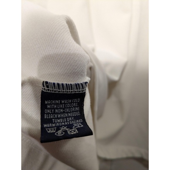 Eddie Bauer EBTEK Pullover Mens XLT‎ White Quarter Zip Mock Neck Chest Pocket - Picture 7 of 16